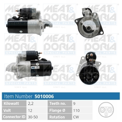 MEAT & DORIA Starter 5010006 for IVECO