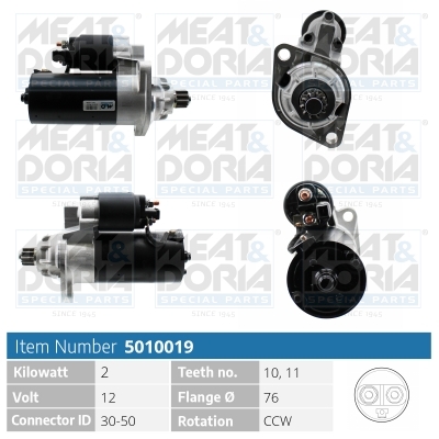 MEAT & DORIA Starter 5010019 for FORD VAG