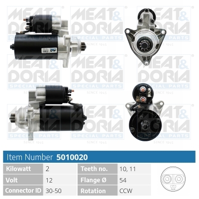 MEAT & DORIA Starter 5010020 for VAG