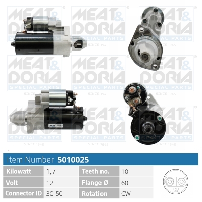 MEAT & DORIA Starter 5010025 for MERCEDES-BENZ
