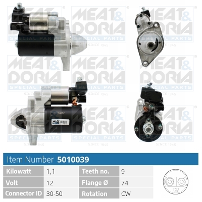 MEAT & DORIA Starter 5010039 for TOYOTA