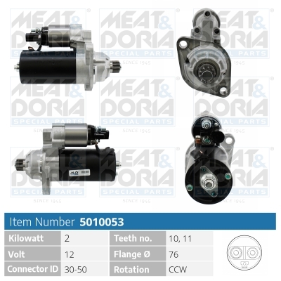 MEAT & DORIA Starter 5010053 for VAG