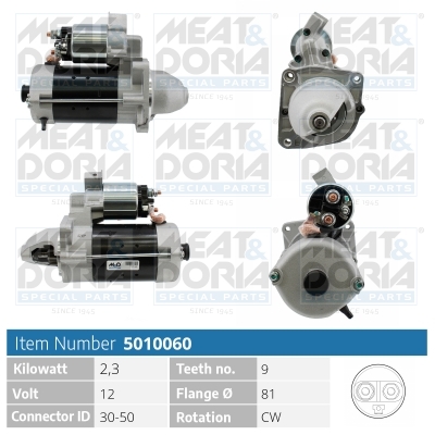 MEAT & DORIA Starter 5010060 for IVECO LANCIA CITROËN/PEUGEOT