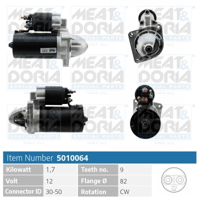 MEAT & DORIA Starter 5010064 for LANCIA