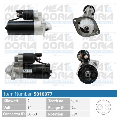 MEAT & DORIA Starter 5010077 for TOYOTA