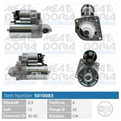 MEAT & DORIA Starter 5010083 for LANCIA