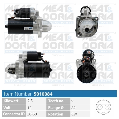 MEAT & DORIA Starter 5010084 for LANCIA CITROËN/PEUGEOT