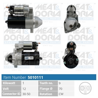 MEAT & DORIA Starter 5010111 for MERCEDES-BENZ SMART