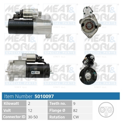 MEAT & DORIA Starter 5010097 for VAG