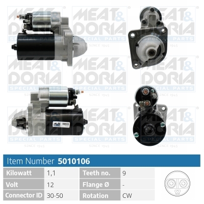MEAT & DORIA Starter 5010106 for LANCIA