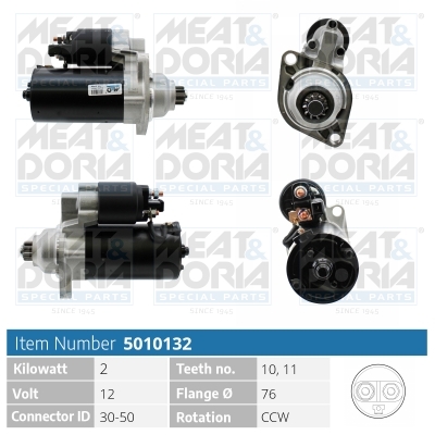 MEAT & DORIA Starter 5010132 for FORD VAG