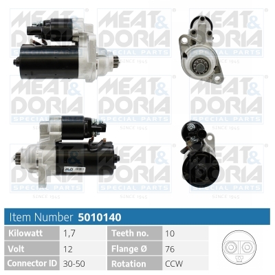 MEAT & DORIA Starter 5010140 for VAG
