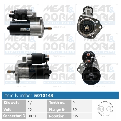 MEAT & DORIA Starter 5010143 for VAG