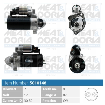 MEAT & DORIA Starter 5010148 for KARMANN VAG
