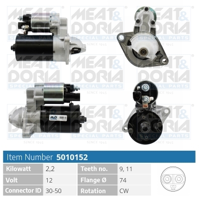 MEAT & DORIA Starter 5010152 for TOYOTA