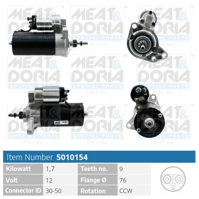 MEAT & DORIA Starter 5010154 for FORD VAG