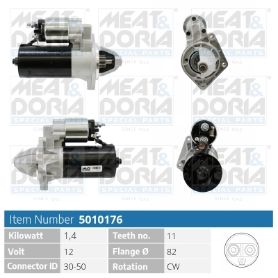 MEAT & DORIA Starter 5010176 for LANCIA LADA