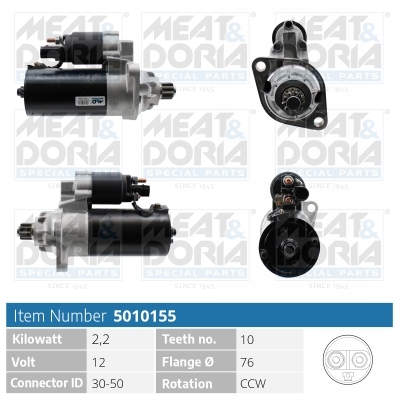 MEAT & DORIA Starter 5010155 for VAG