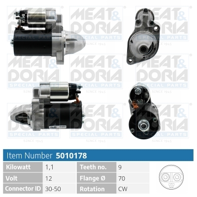 MEAT & DORIA Starter 5010178 for MERCEDES-BENZ