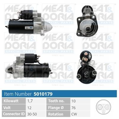 MEAT & DORIA Starter 5010179 for FORD