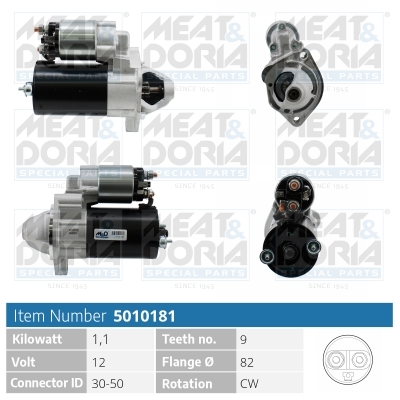 MEAT & DORIA Starter 5010181 for VAG