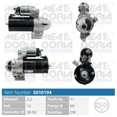 MEAT & DORIA Starter 5010194 for BMW