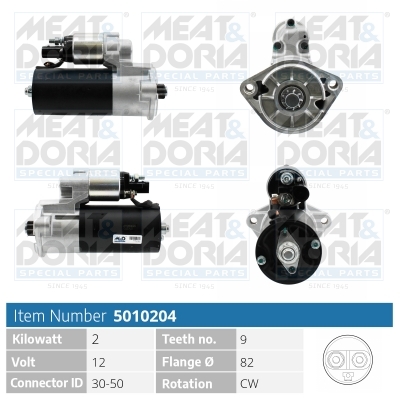 MEAT & DORIA Starter 5010204 for VAG MERCEDES-BENZ