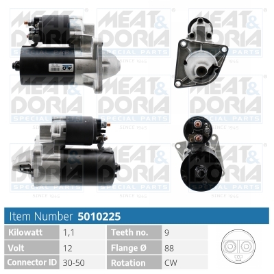MEAT & DORIA Starter 5010225 for LANCIA