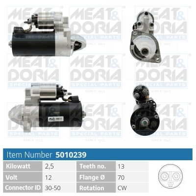 MEAT & DORIA Starter 5010239 for MERCEDES-BENZ