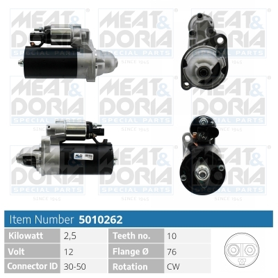MEAT & DORIA Starter 5010262 for VW