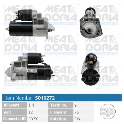 MEAT & DORIA Starter 5010272 for VOLVO RENAULT