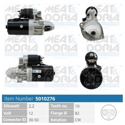 MEAT & DORIA Starter 5010276 for MERCEDES-BENZ