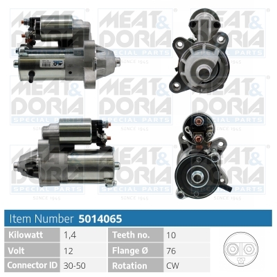 MEAT & DORIA Starter 5014065 for FORD