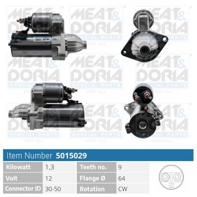 MEAT & DORIA Starter 5015029 for FORD LANCIA CITROËN/PEUGEOT