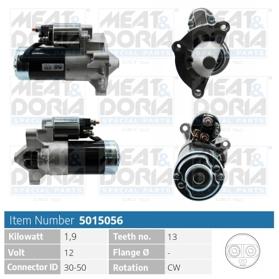 MEAT & DORIA Starter 5015056 for LANCIA CITROËN/PEUGEOT MITSUBISHI