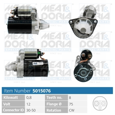 MEAT & DORIA Starter 5015076 for KIA