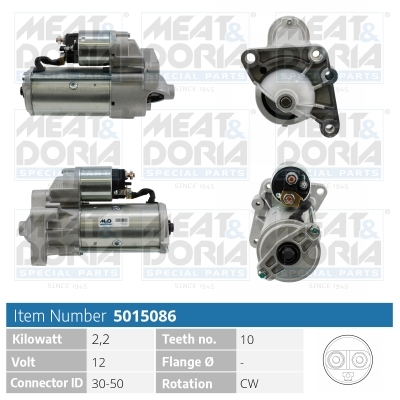 MEAT & DORIA Starter 5015086 for OPEL VAUXHALL NISSAN RENAULT