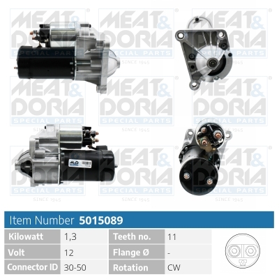 MEAT & DORIA Starter 5015089 for OPEL GENERAL MOTORS DAF RENAULT
