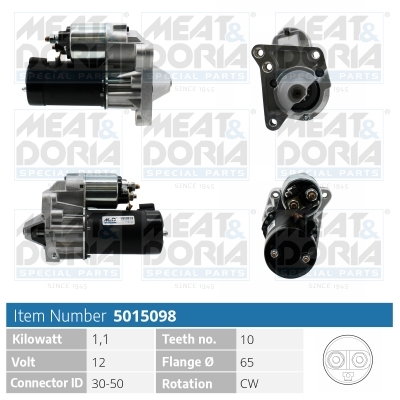 MEAT & DORIA Starter 5015098 for RENAULT