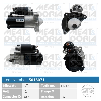 MEAT & DORIA Starter 5015071 for LANCIA KIA CITROËN/PEUGEOT
