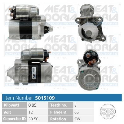 MEAT & DORIA Starter 5015109 for VOLVO LANCIA RENAULT