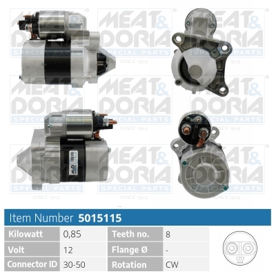 MEAT & DORIA Starter 5015115 for MITSUBISHI NISSAN RENAULT