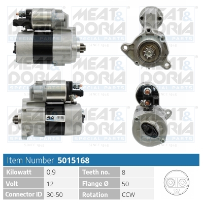 MEAT & DORIA Starter 5015168 for VAG