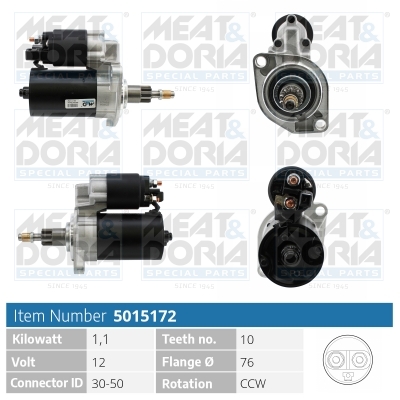 MEAT & DORIA Starter 5015172 for VAG FORD