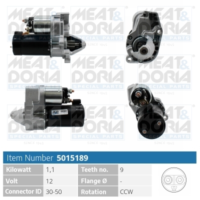 MEAT & DORIA Starter 5015189 for BMW