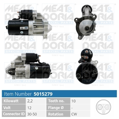 MEAT & DORIA Starter 5015279 for CITROËN/PEUGEOT LANCIA MITSUBISHI