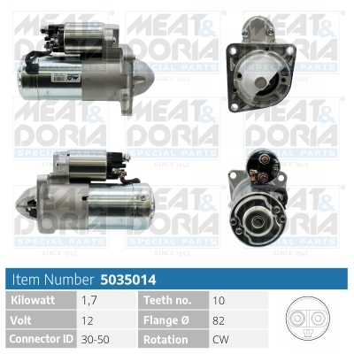 MEAT & DORIA Starter 5035014 for OPEL SAAB MITSUBISHI