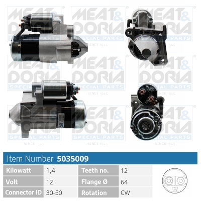 MEAT & DORIA Starter 5035009 for MITSUBISHI NISSAN RENAULT DACIA SUZUKI