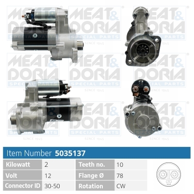 MEAT & DORIA Starter 5035137 for KIA
