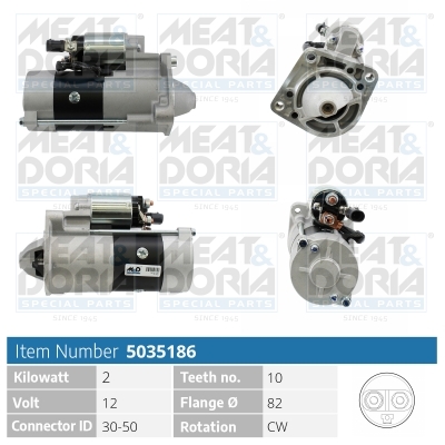 MEAT & DORIA Starter 5035186 for LANCIA CHRYSLER MITSUBISHI